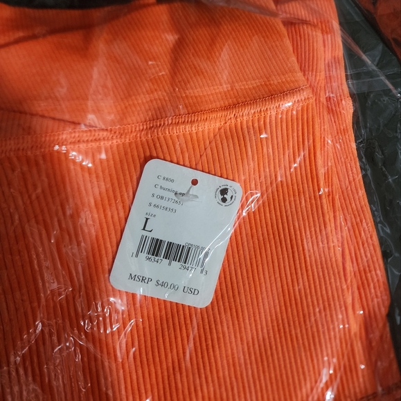 NWT Free People Burning Up Orange Women's Biker Shorts - Picture 6 of 6